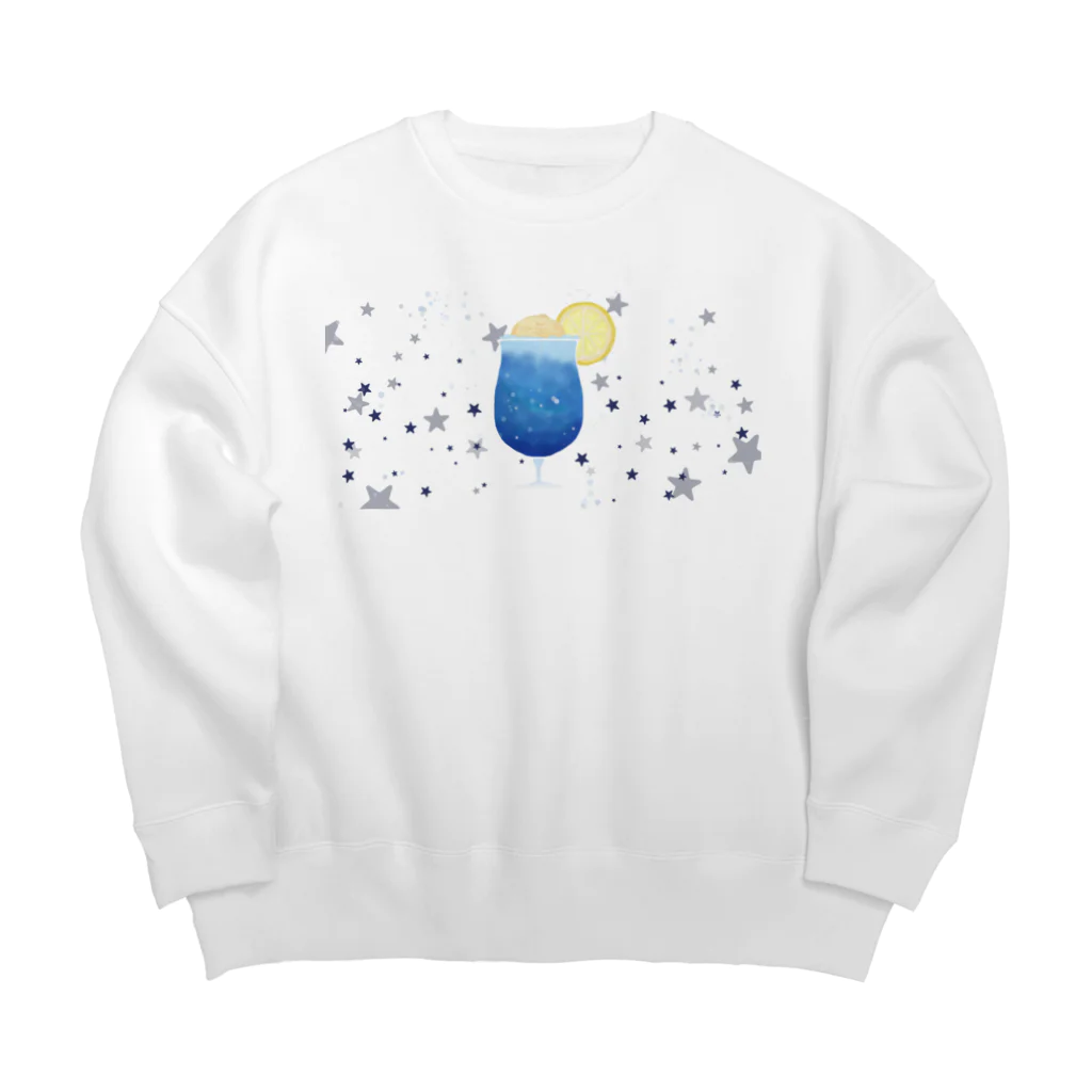 mochiyaの夜空のソーダ　横ロングver. Big Crew Neck Sweatshirt