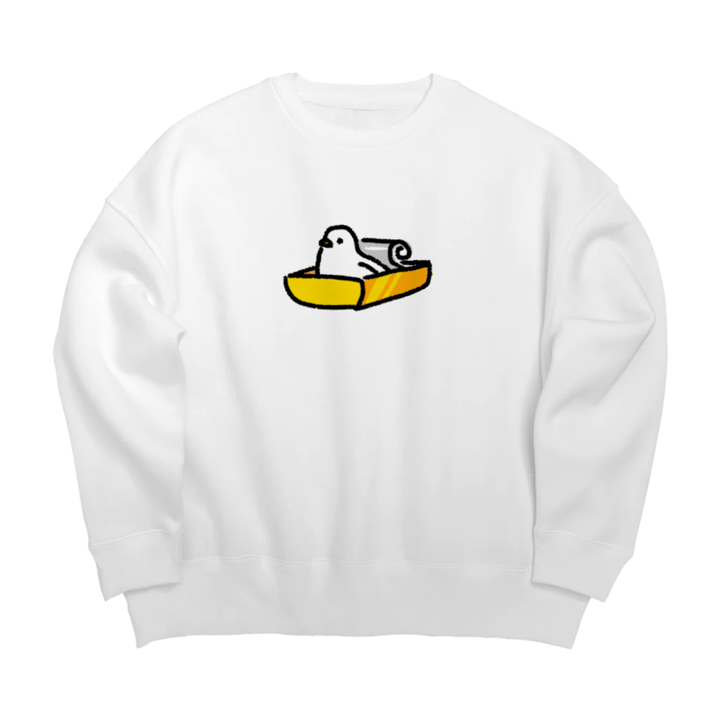 ぬるまゆの缶詰めバード Big Crew Neck Sweatshirt