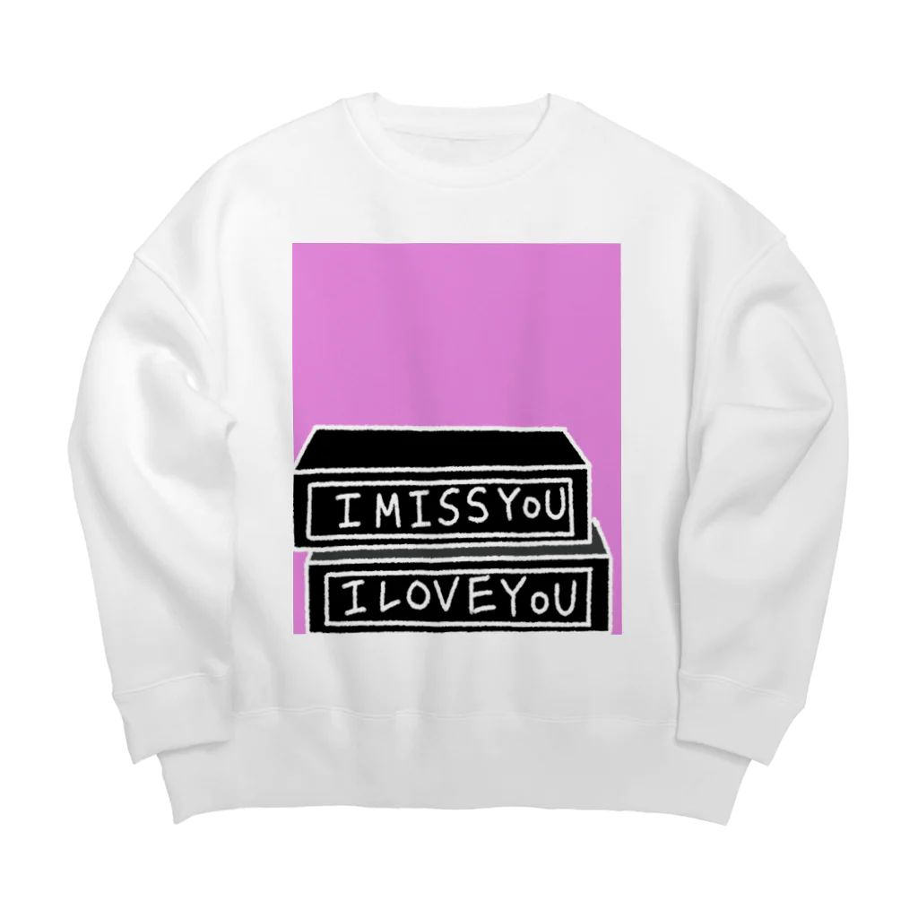 EnisheのI miss you. I love you. Big Crew Neck Sweatshirt