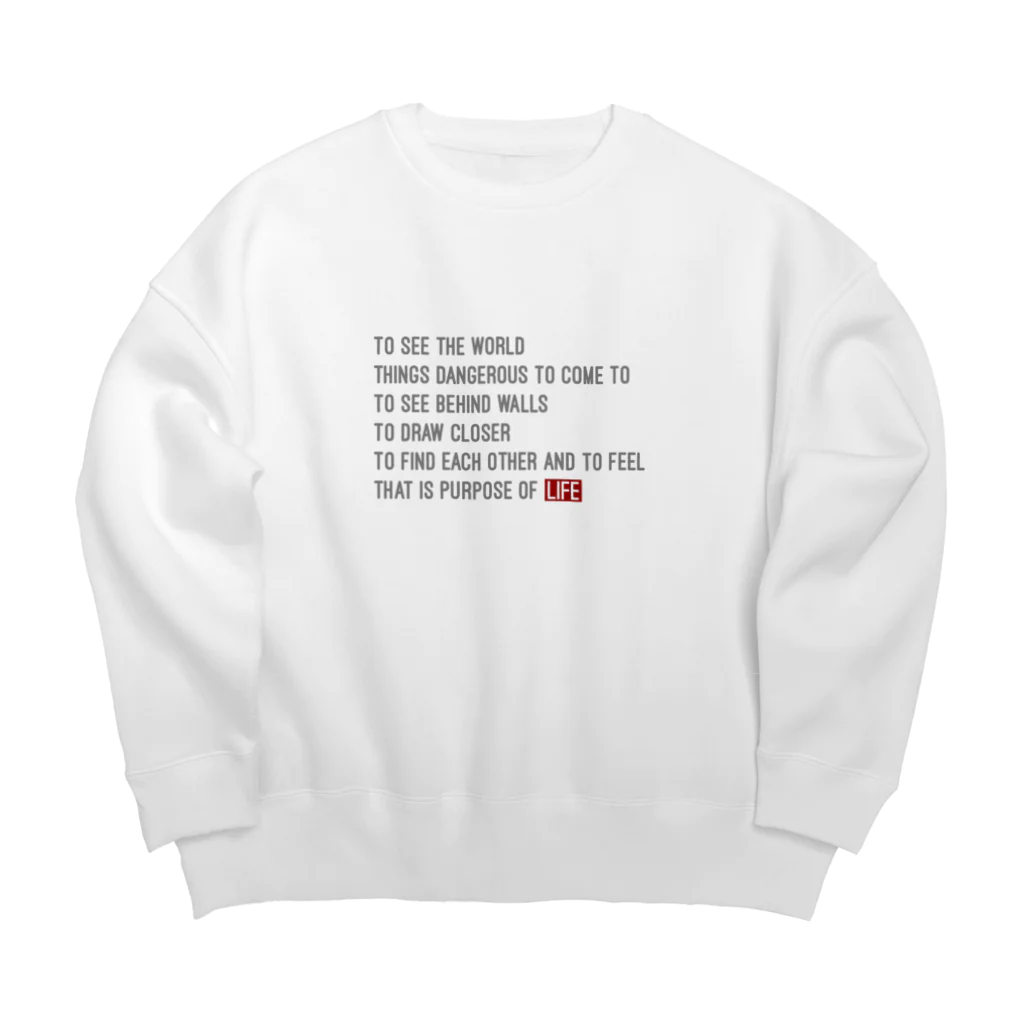 olieのLIFE! 名言 Big Crew Neck Sweatshirt