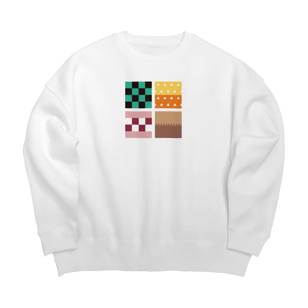 シャラクのカラフルキューブ Big Crew Neck Sweatshirt