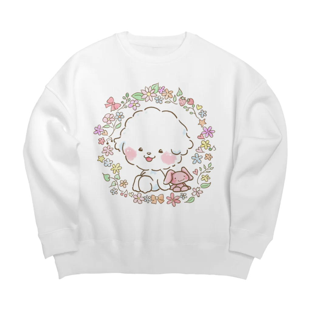 リカクリエイトのお花畑のルーちゃん Big Crew Neck Sweatshirt