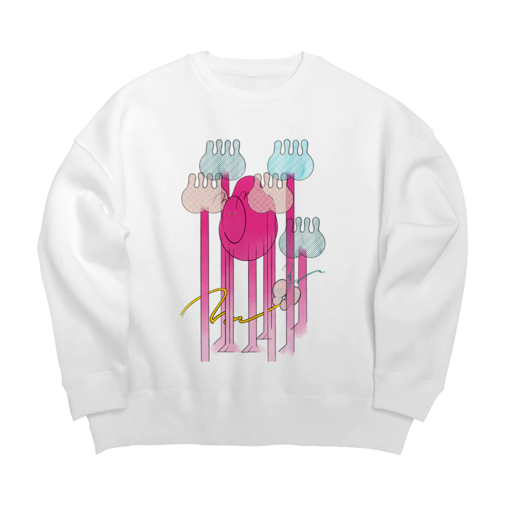 NORI OKAWAの大黒柱PINK Big Crew Neck Sweatshirt