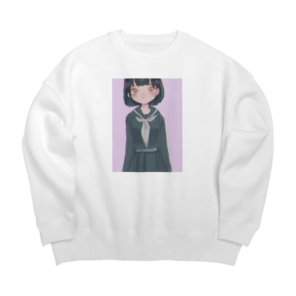 すろーすたーたーののぼせ子ちゃん Big Crew Neck Sweatshirt