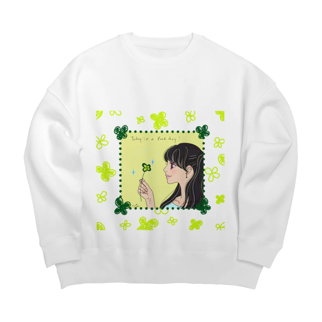 Ｍ✧Ｌｏｖｅｌｏ（エム・ラヴロ）の今日はいい日だ♪ Big Crew Neck Sweatshirt