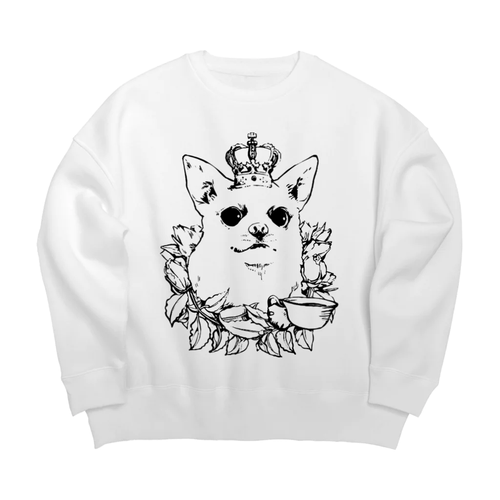 CHIHUAHUAの王様満足アフタヌーンティー Big Crew Neck Sweatshirt