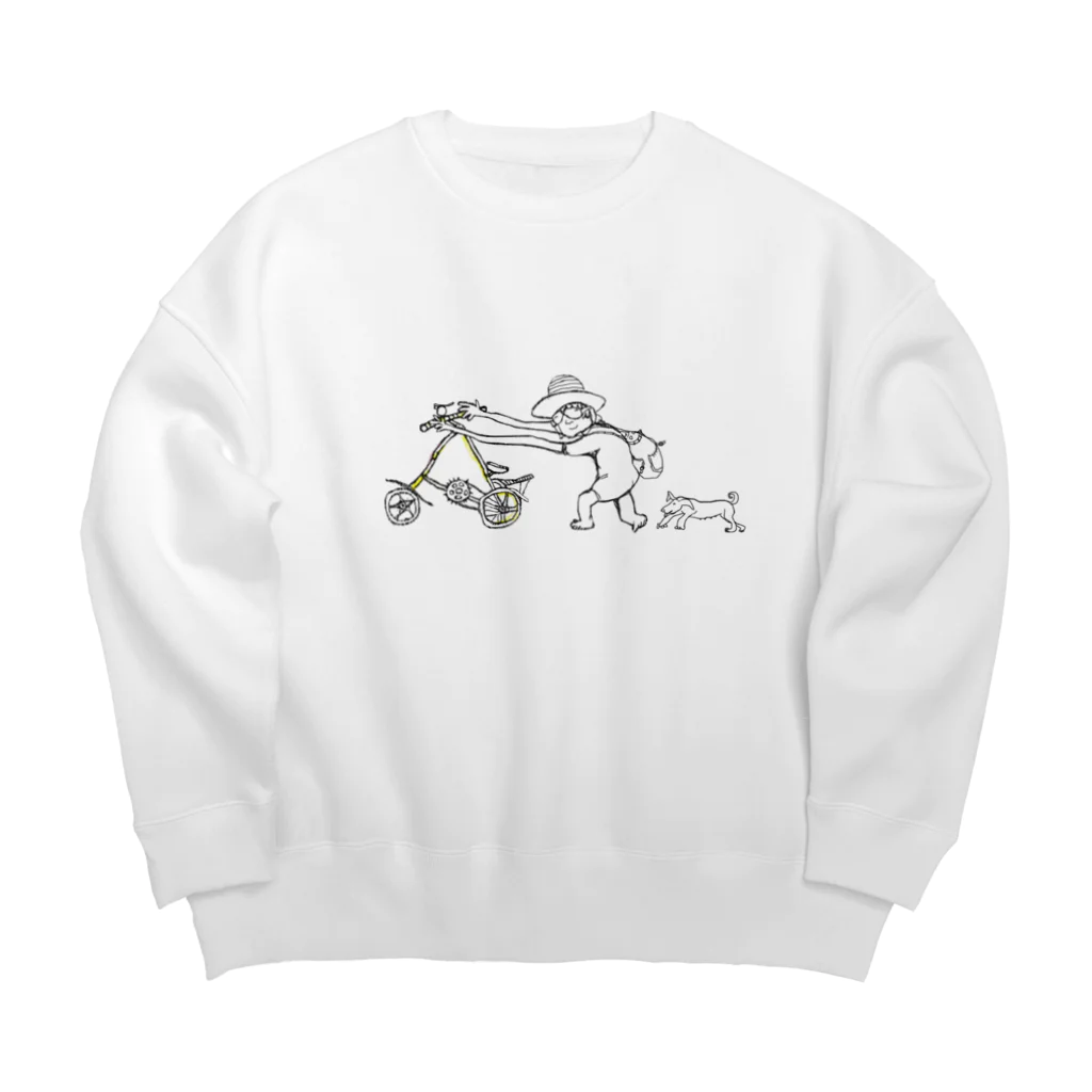 KariyushiYoronのyunaちゃんと犬 Big Crew Neck Sweatshirt