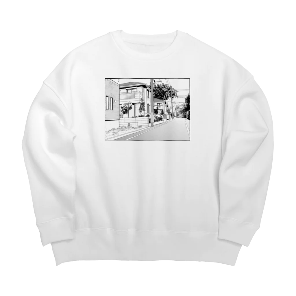 ぼけなすび（まなななななな）の漫画背景風イラスト Big Crew Neck Sweatshirt