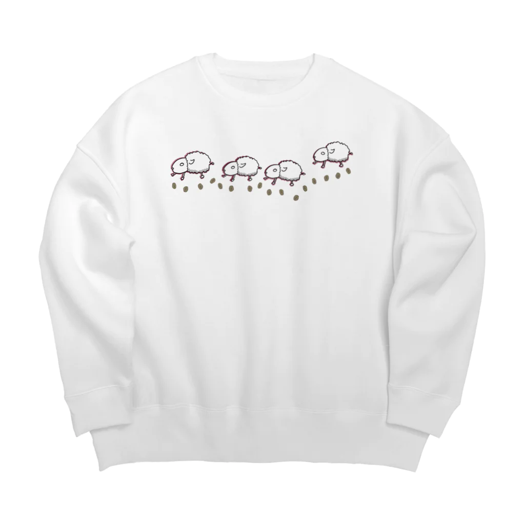 こひつじcoffeeのこひつじマーチ/こひつじcoffee Big Crew Neck Sweatshirt