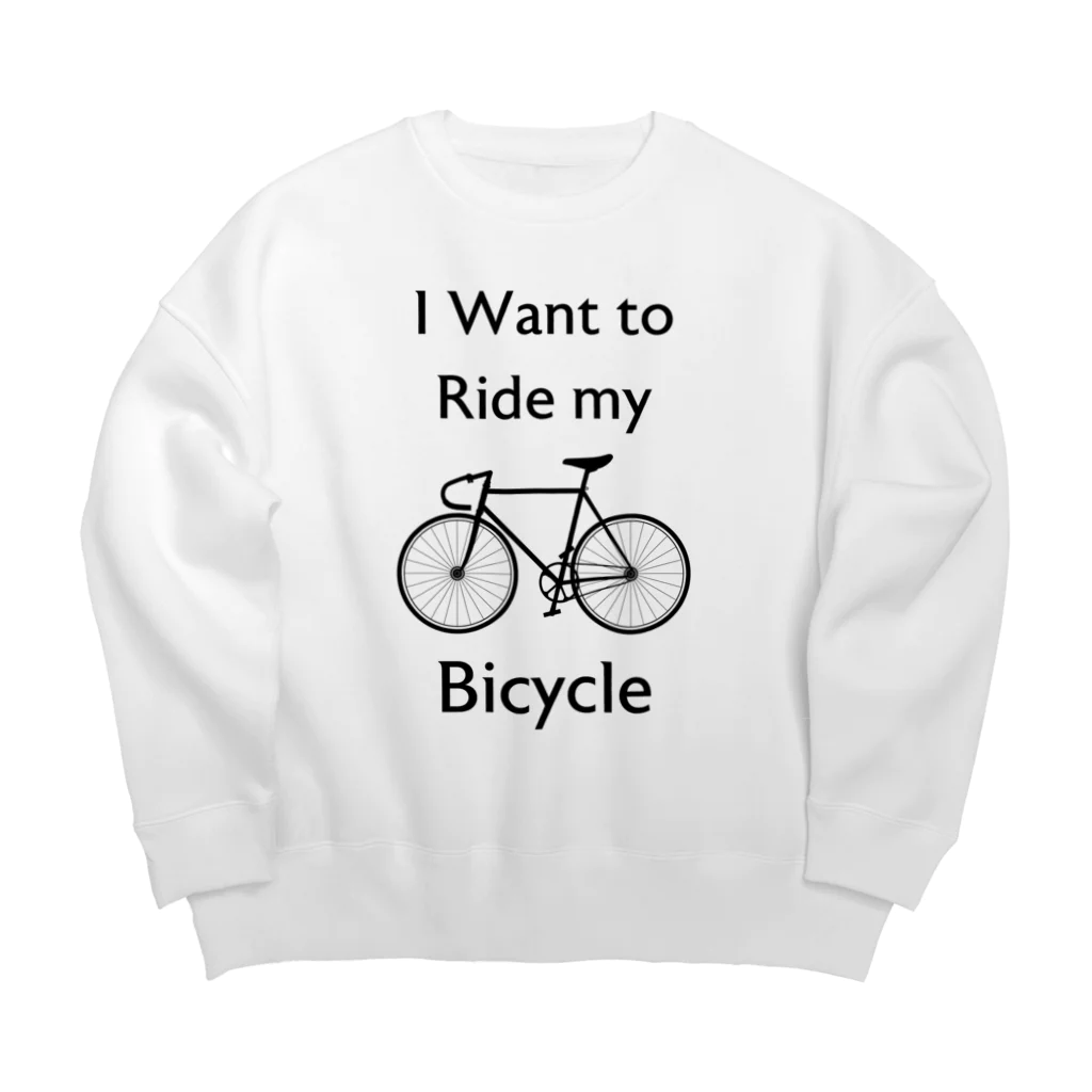 kg_shopのI Want to Ride my Bicycle Big Crew Neck Sweatshirt