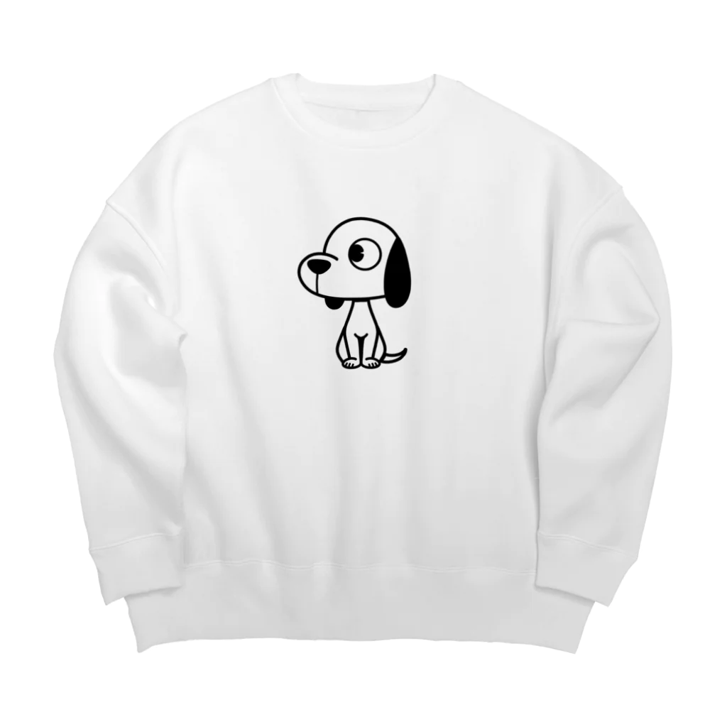 もずくろショップの横向きワンコ Big Crew Neck Sweatshirt