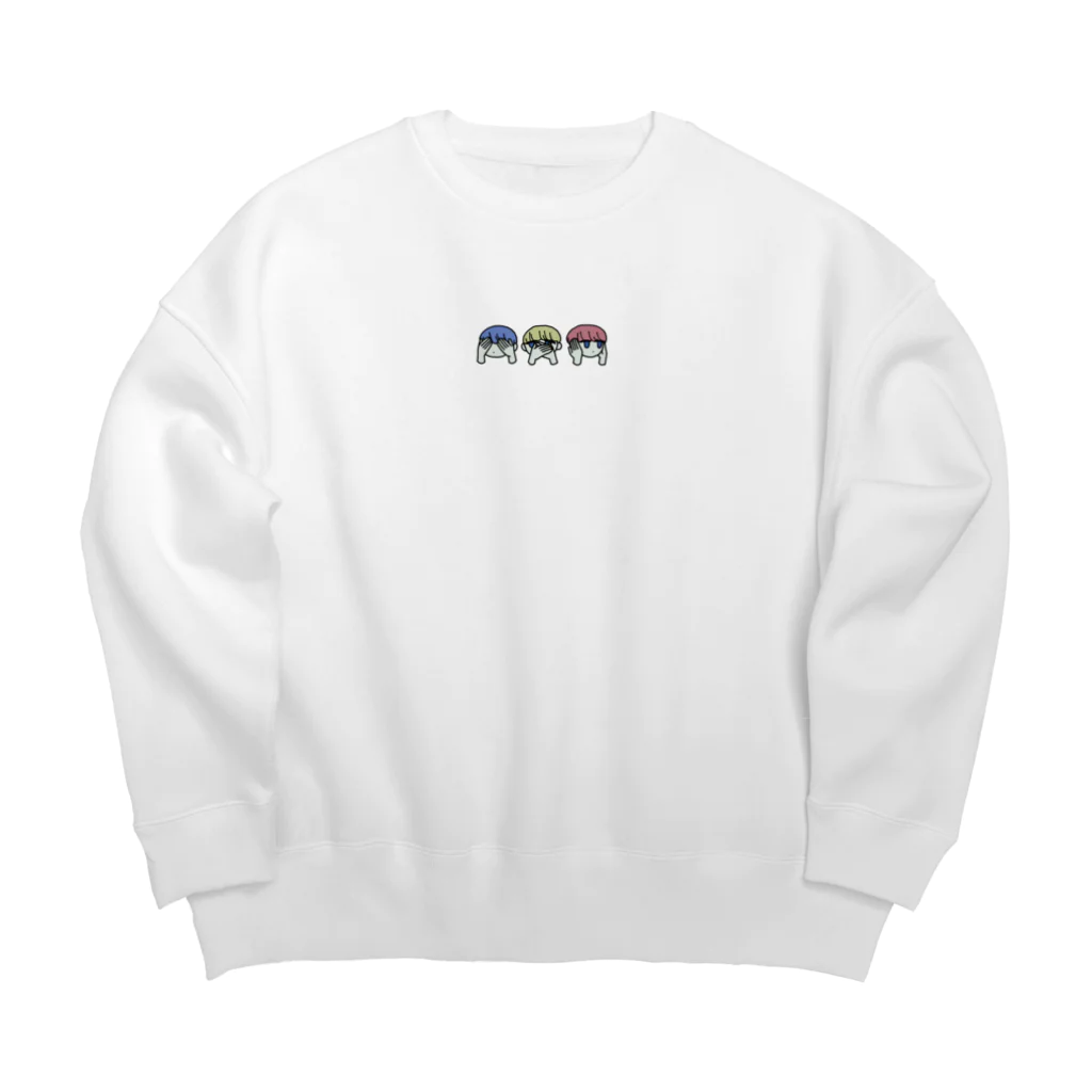 不安全ぴんのみずいわずきかず Big Crew Neck Sweatshirt