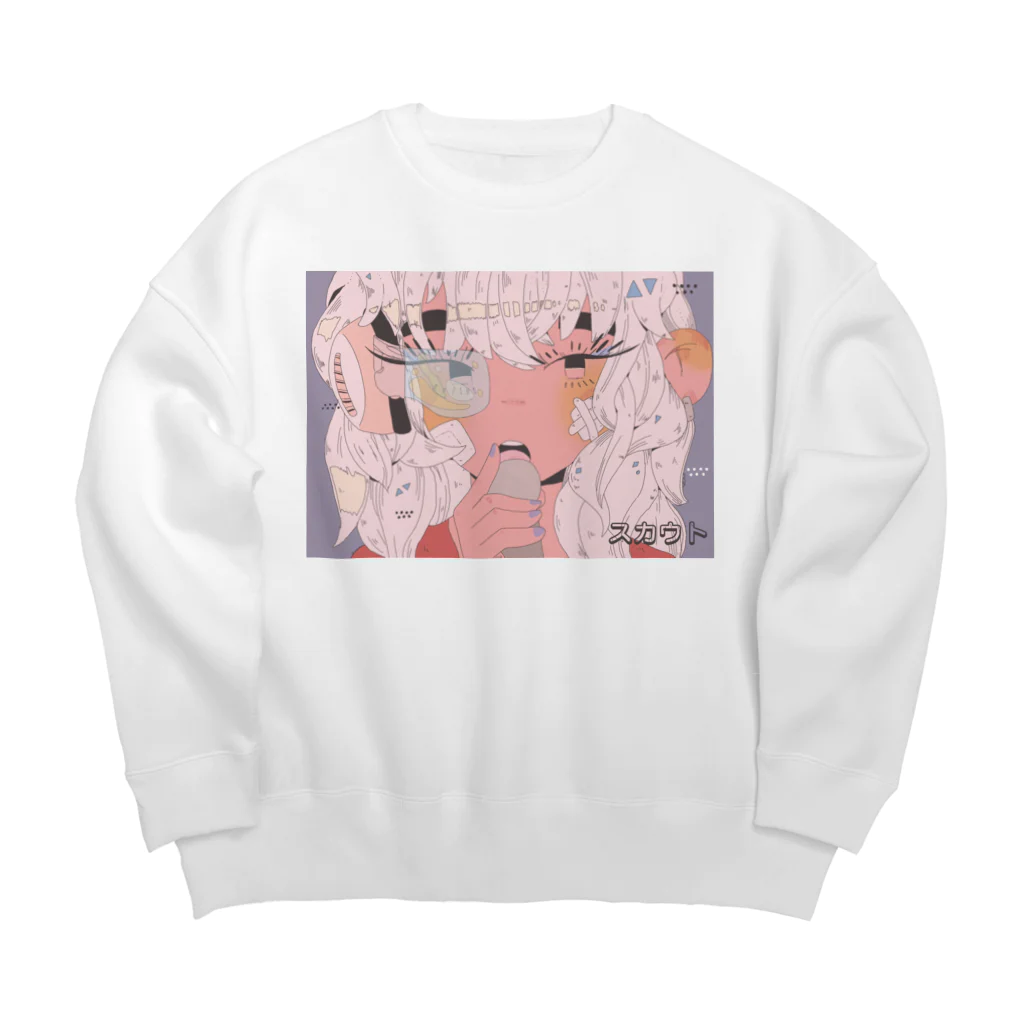 Vivirin artの スカウター Big Crew Neck Sweatshirt