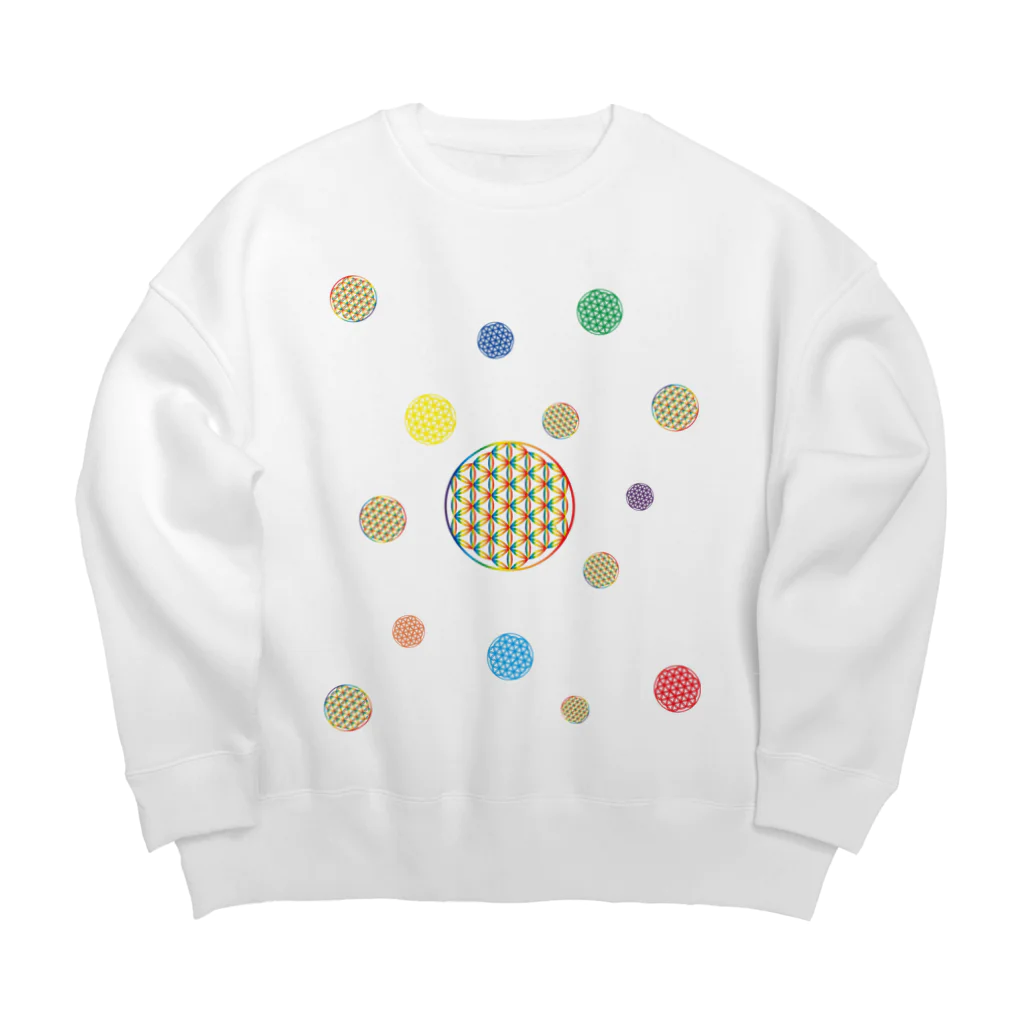 The_Light_Bridgeの虹チャクラ裏版 Big Crew Neck Sweatshirt