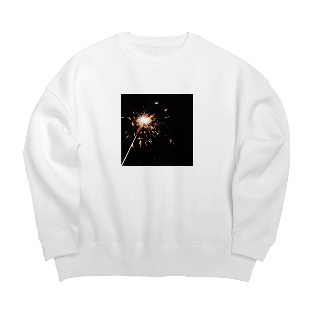 micro worldの線香花火 Big Crew Neck Sweatshirt