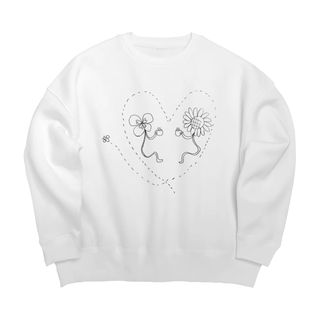 take my handのtea time Big Crew Neck Sweatshirt