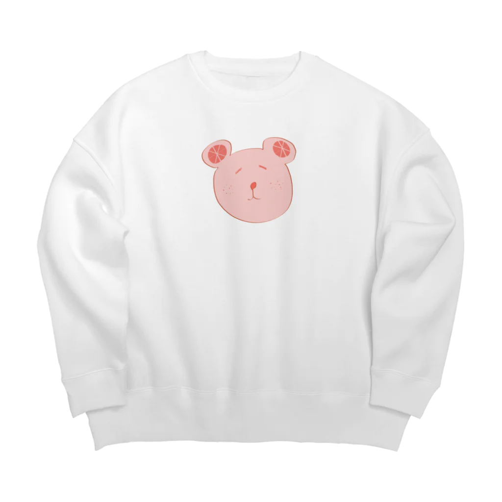 parareruのおれんじクマー Big Crew Neck Sweatshirt