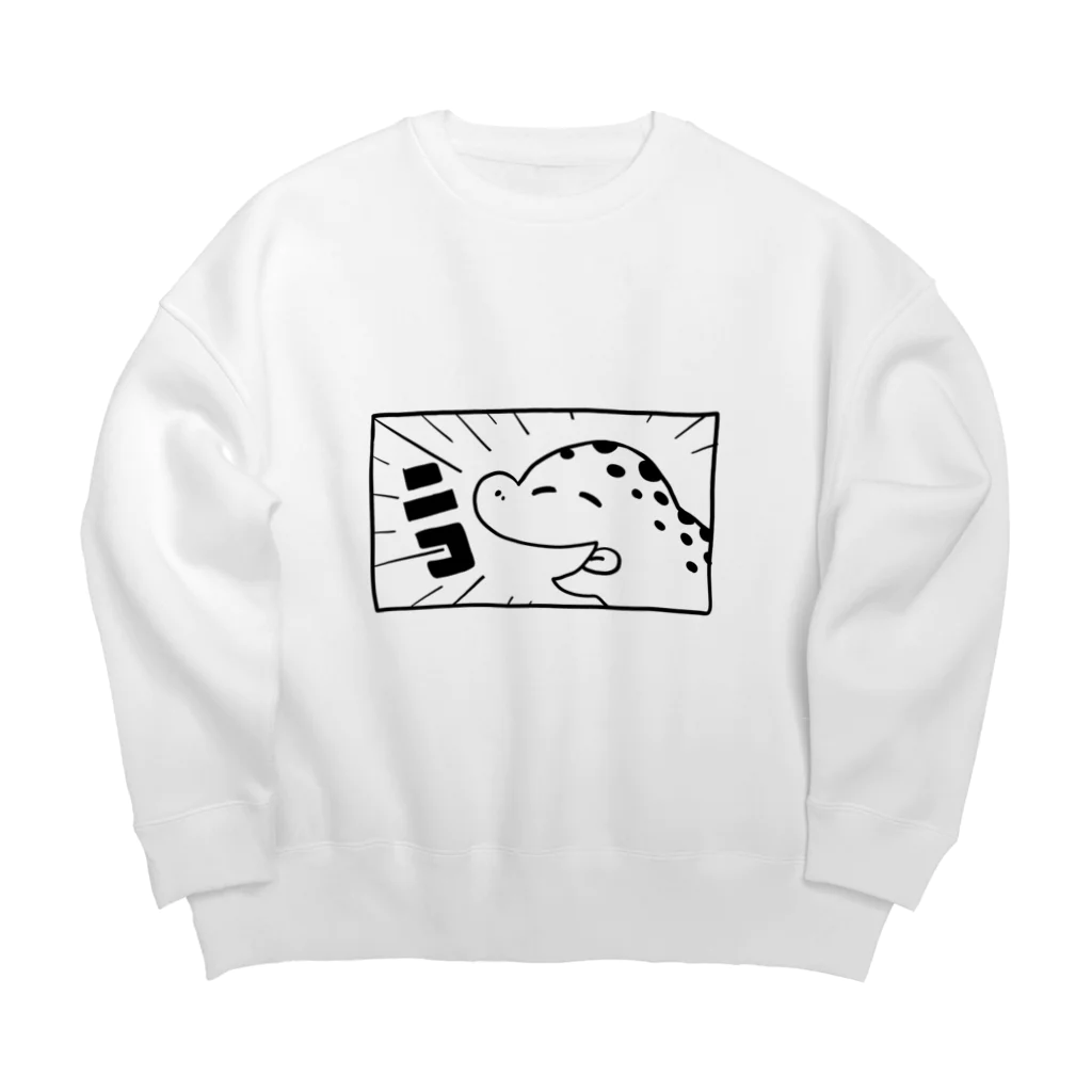 𝙍‌𝙀‌𝙏‌𝙊のにこやかレオパくん Big Crew Neck Sweatshirt