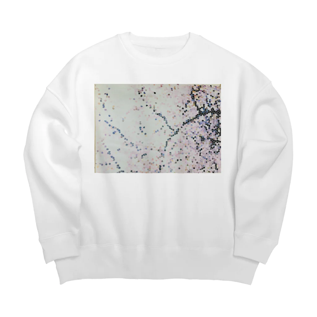 seki_junkoのドット桜モチーフ Big Crew Neck Sweatshirt