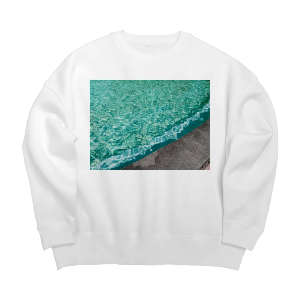 抽象画家ShizukiKagawaのみどりのふんすい Big Crew Neck Sweatshirt