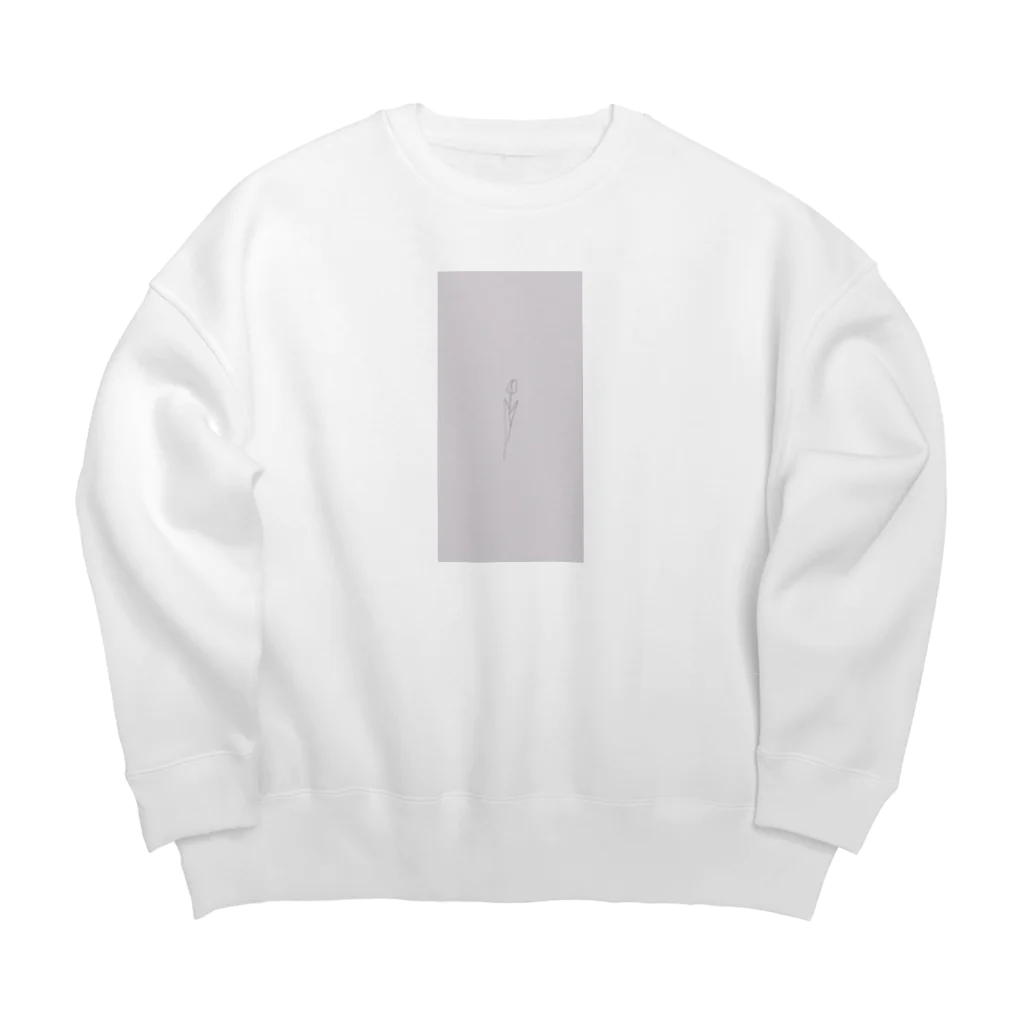 rilybiiの線画tulip Rose poussiéreux Big Crew Neck Sweatshirt