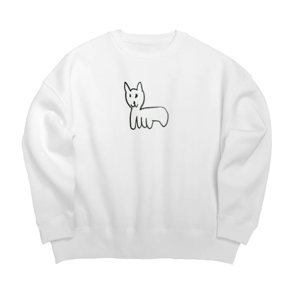 長い猫の尻尾が怪しい猫 Big Crew Neck Sweatshirt