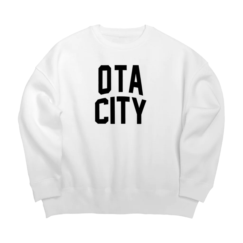 JIMOTOE Wear Local Japanの太田市 OTA CITY ロゴブラック Big Crew Neck Sweatshirt