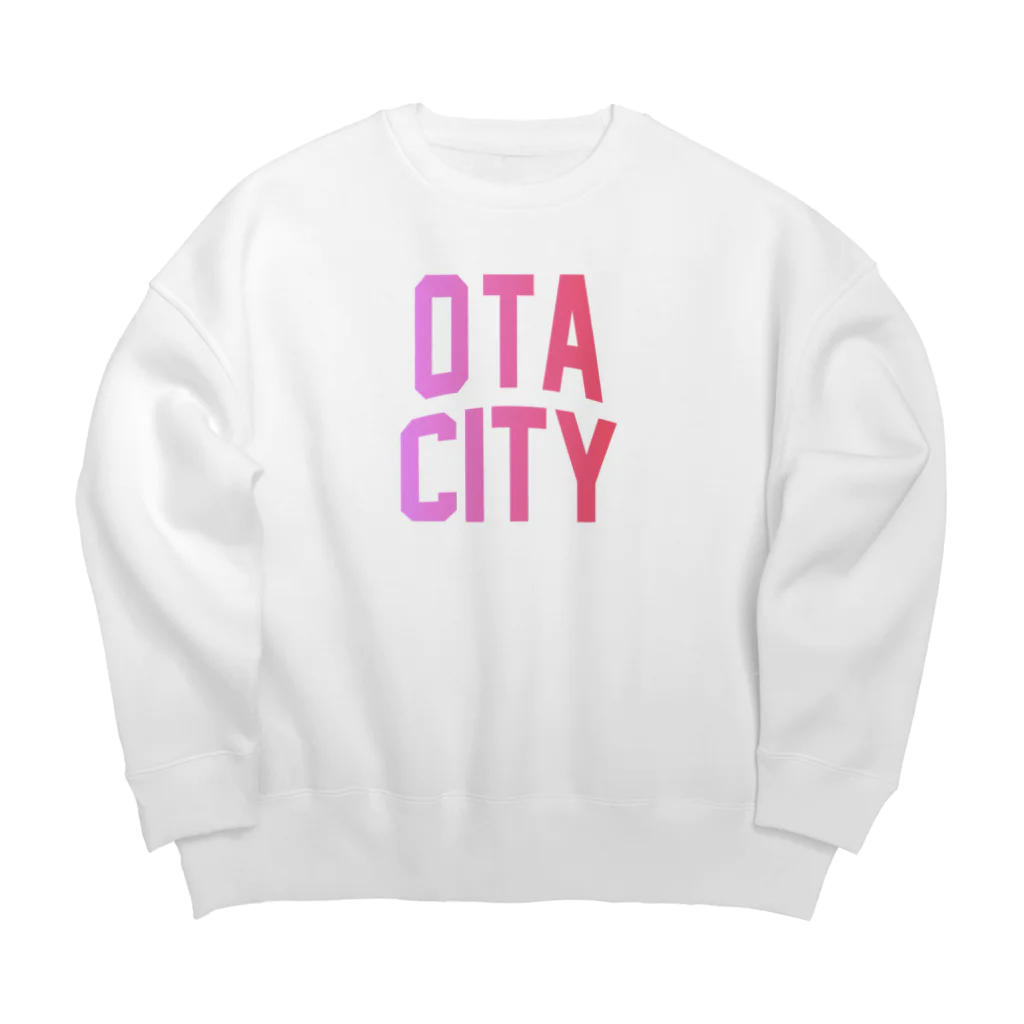 JIMOTOE Wear Local Japanの太田市 OTA CITY ロゴピンク Big Crew Neck Sweatshirt