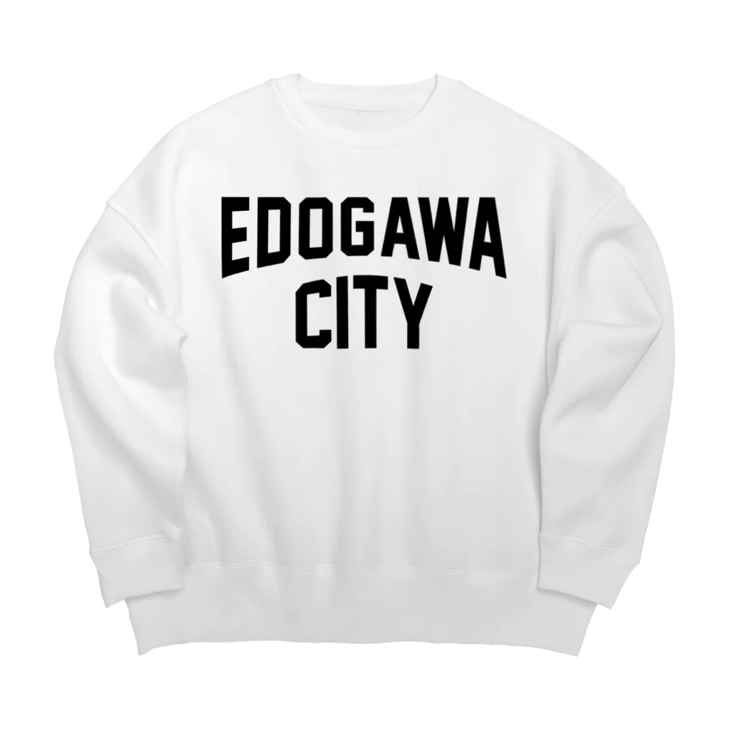 JIMOTO Wear Local Japanの江戸川区 EDOGAWA CITY ロゴブラック ビッグシルエットスウェット