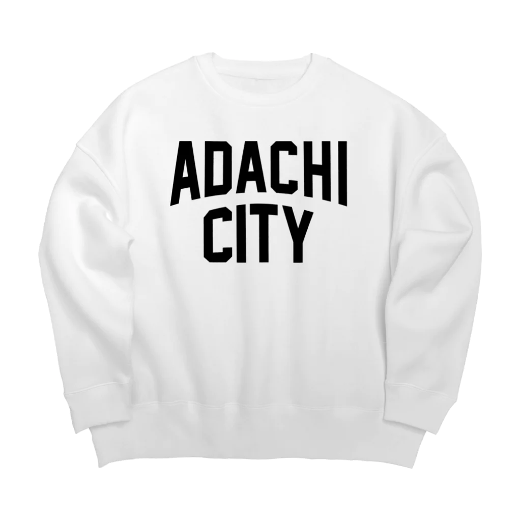 JIMOTO Wear Local Japanの足立区 ADACHI CITY ロゴブラック　 Big Crew Neck Sweatshirt