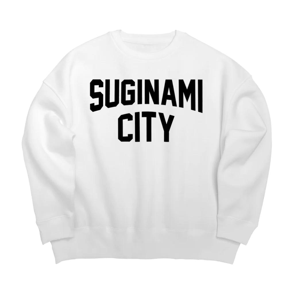 JIMOTOE Wear Local Japanの杉並区 SUGINAMI CITY ロゴブラック Big Crew Neck Sweatshirt