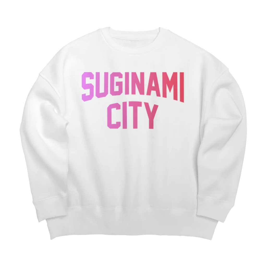 JIMOTOE Wear Local Japanの杉並区 SUGINAMI CITY ロゴピンク Big Crew Neck Sweatshirt