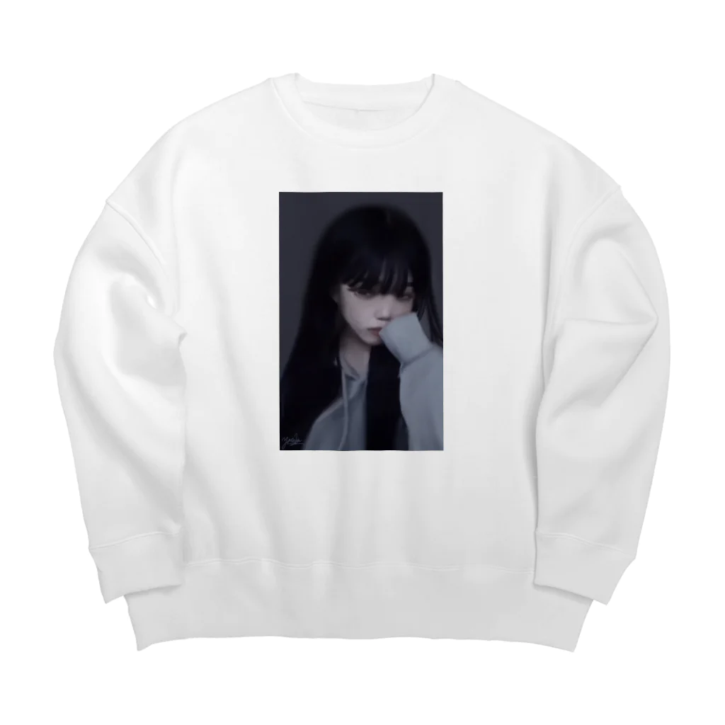 やとかshopの「 暗ヤミ 」 やとか Big Crew Neck Sweatshirt