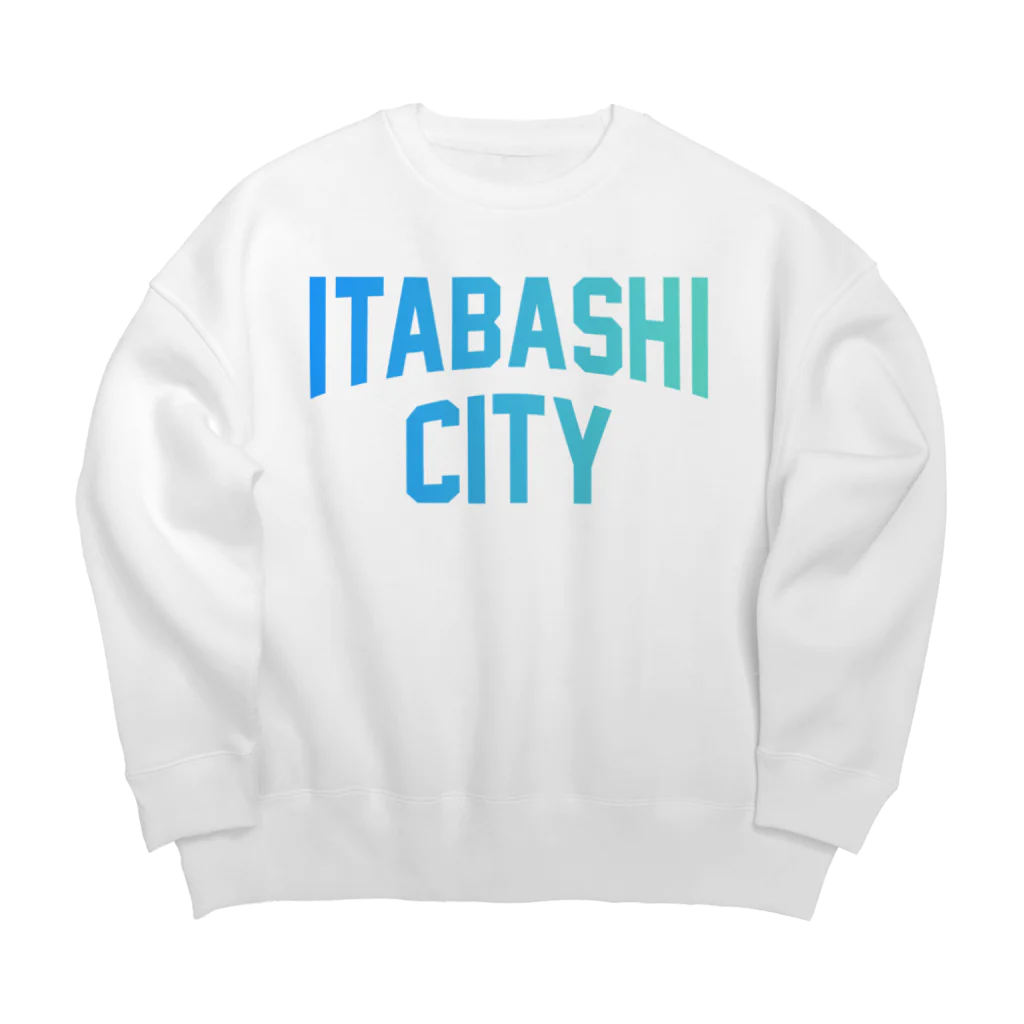 JIMOTOE Wear Local Japanの板橋区 ITABASHI CITY ロゴブルー Big Crew Neck Sweatshirt