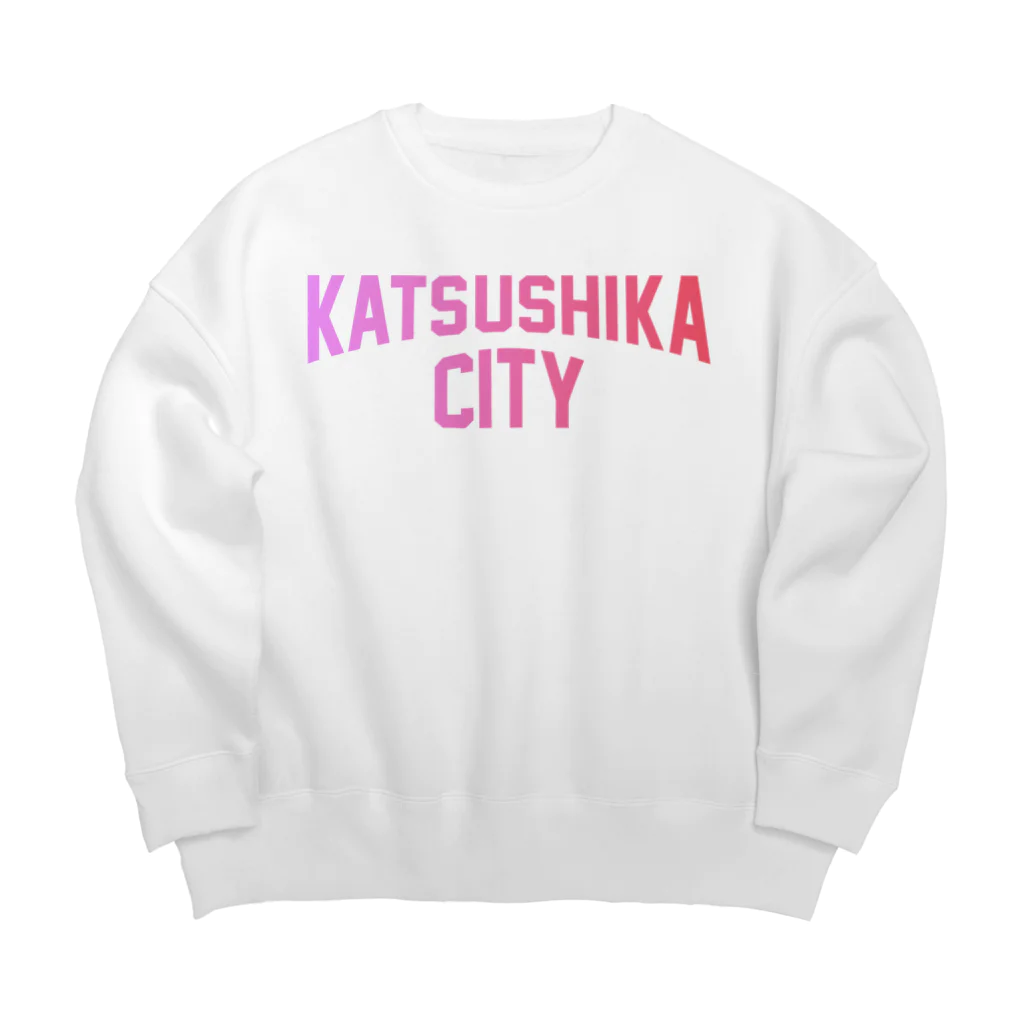 JIMOTOE Wear Local Japanの葛飾区 KATSUSHIKA CITY ロゴピンク Big Crew Neck Sweatshirt