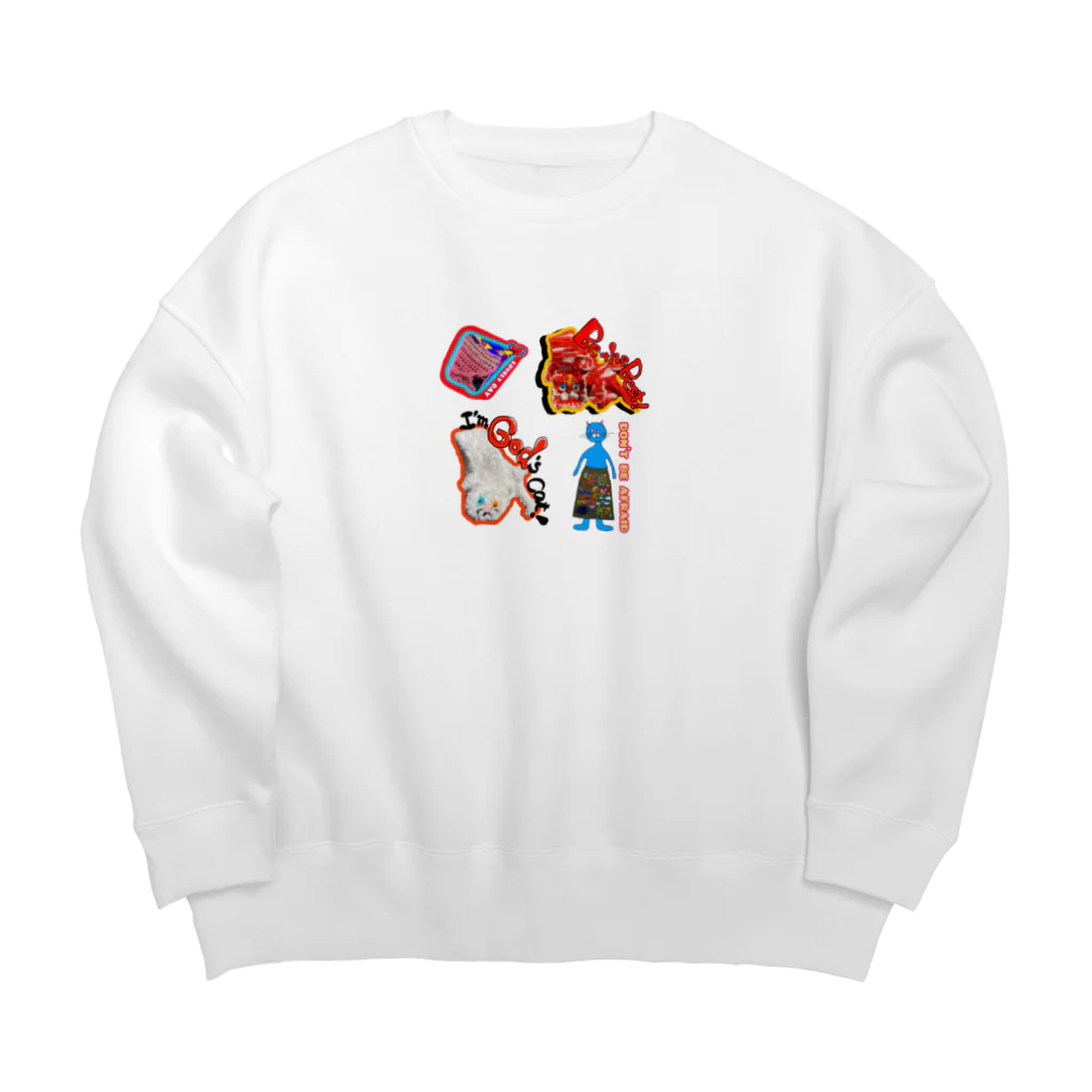 氷華 -hyoga-の最強⭐︎にゃんにゃんクラブ Big Crew Neck Sweatshirt