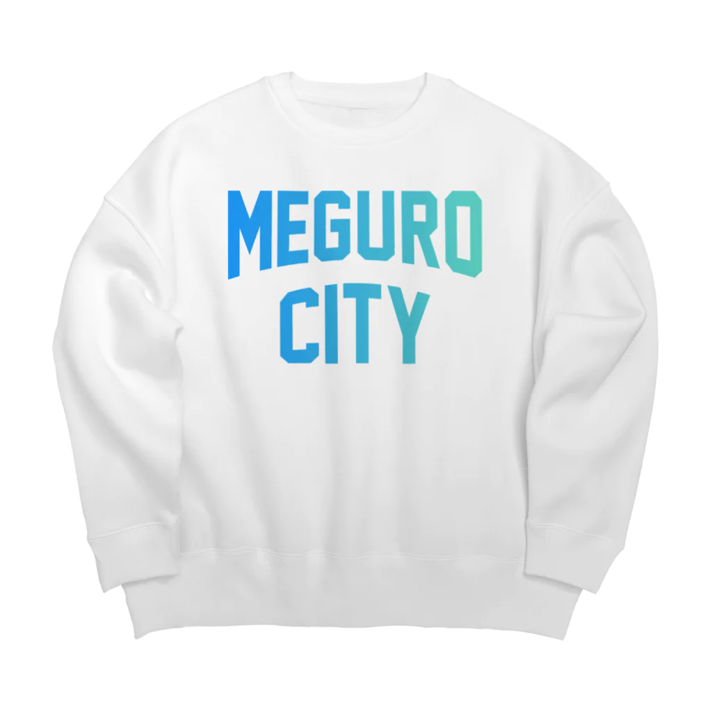 JIMOTOE Wear Local Japanの目黒区 MEGURO CITY ロゴブルー Big Crew Neck Sweatshirt