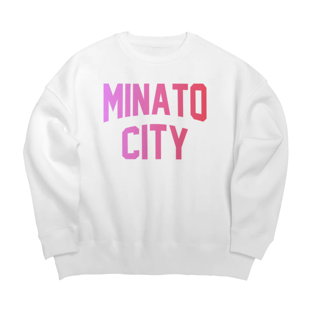 JIMOTO Wear Local Japanの港区 MINATO CITY ロゴピンク ビッグシルエットスウェット