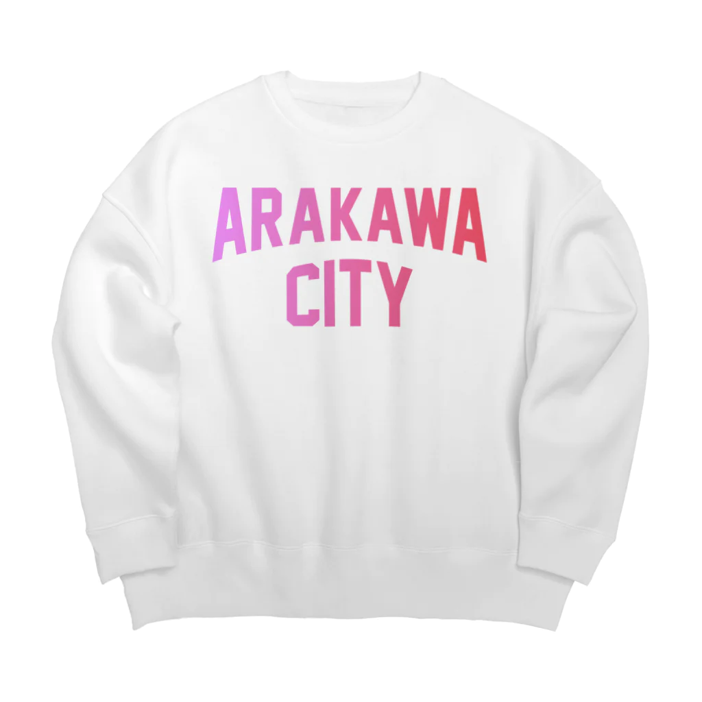 JIMOTO Wear Local Japanの荒川区 ARAKAWA WARD ロゴピンク ビッグシルエットスウェット