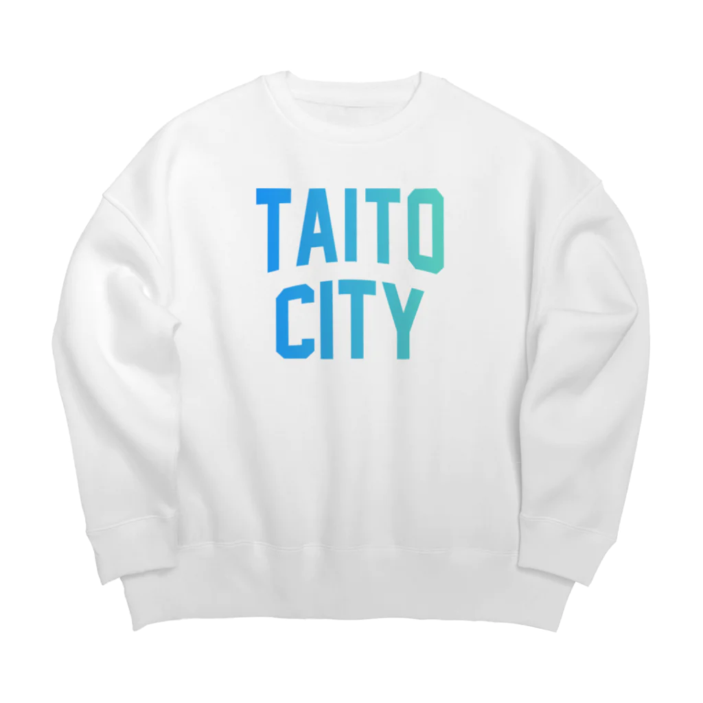 JIMOTO Wear Local Japanの台東区 TAITO WARD ロゴブルー ビッグシルエットスウェット