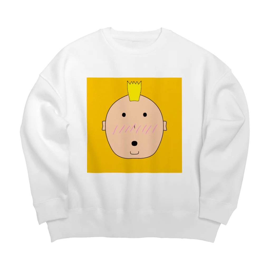 Buzaemonのシャイモヒカンくん Big Crew Neck Sweatshirt