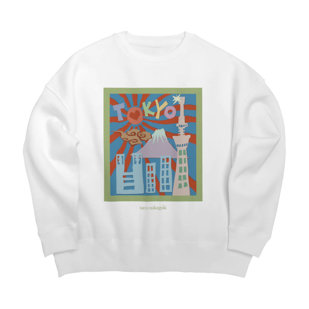 Taco NakagukiのThe city of Tokyo  Big Crew Neck Sweatshirt