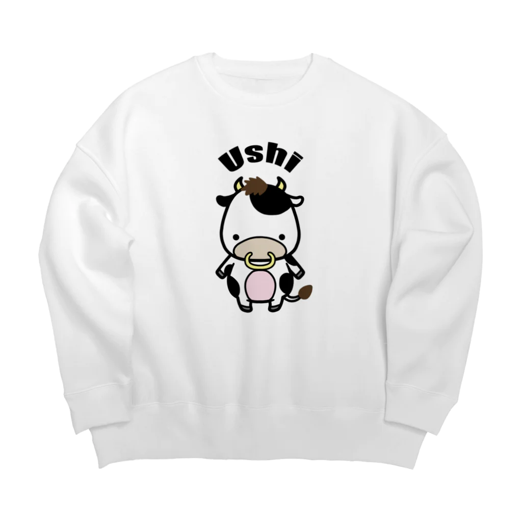 ラクガキメイトのウシ君　改 Big Crew Neck Sweatshirt