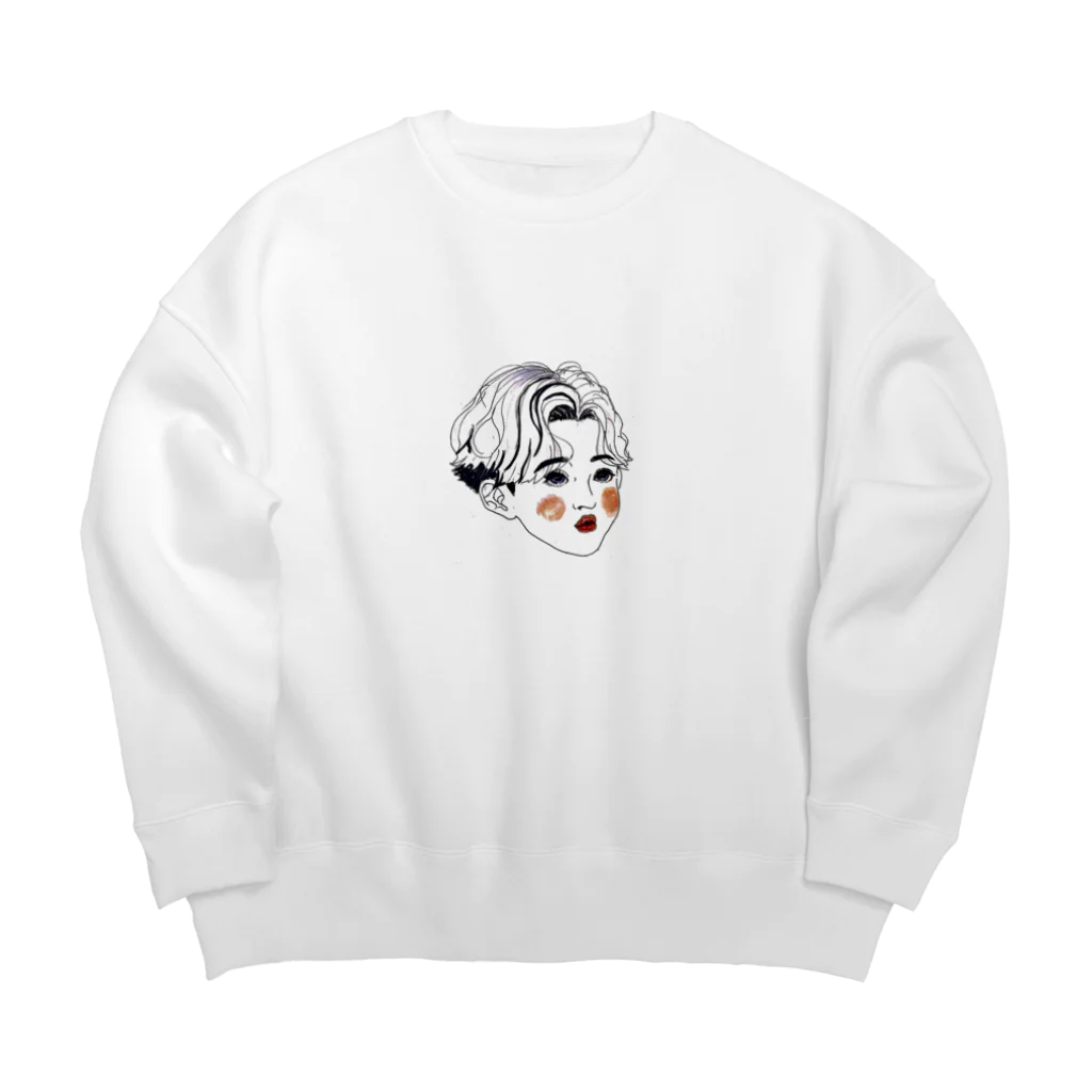 ごんずの唇シリーズ Big Crew Neck Sweatshirt