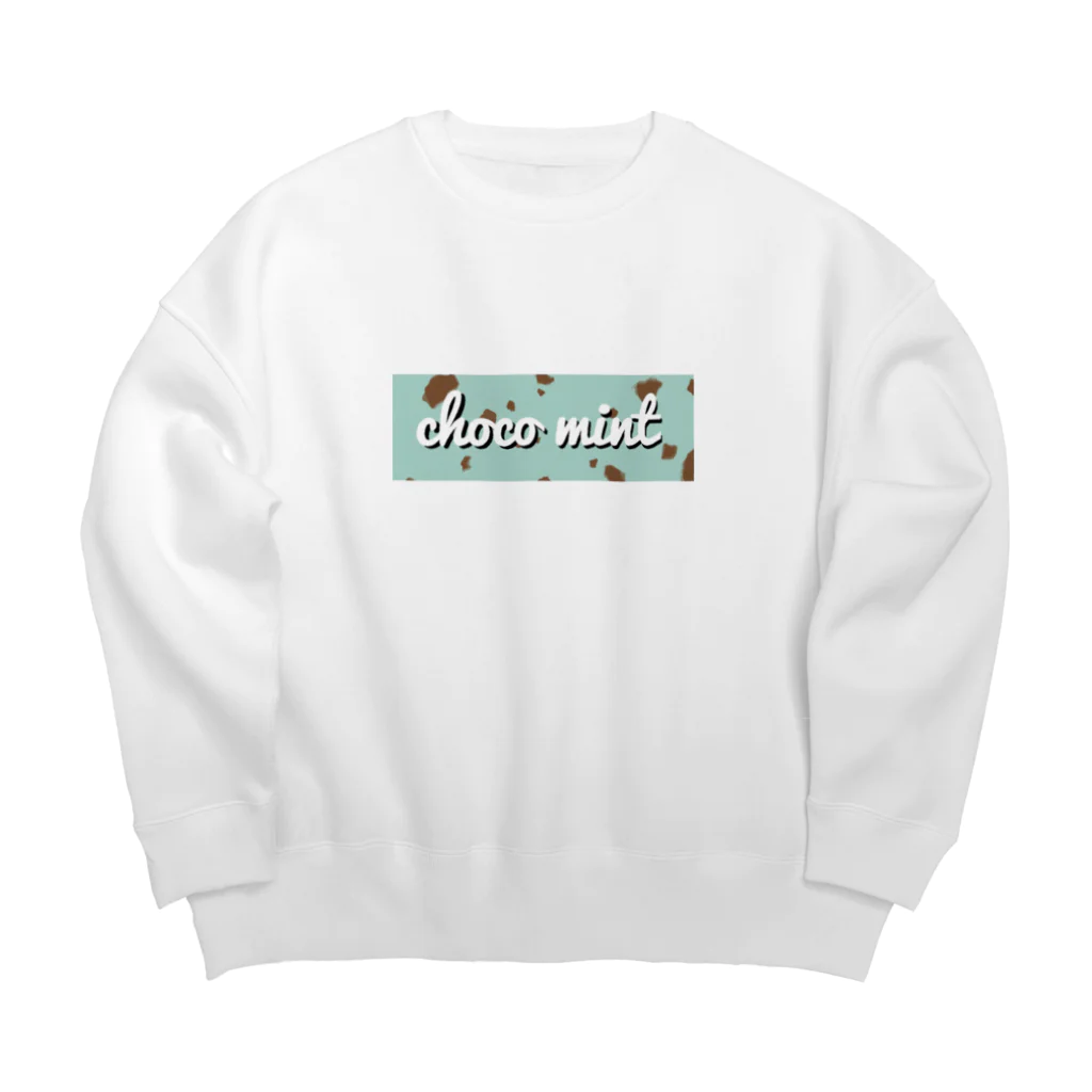 ケイカのチョコミントロゴ Big Crew Neck Sweatshirt