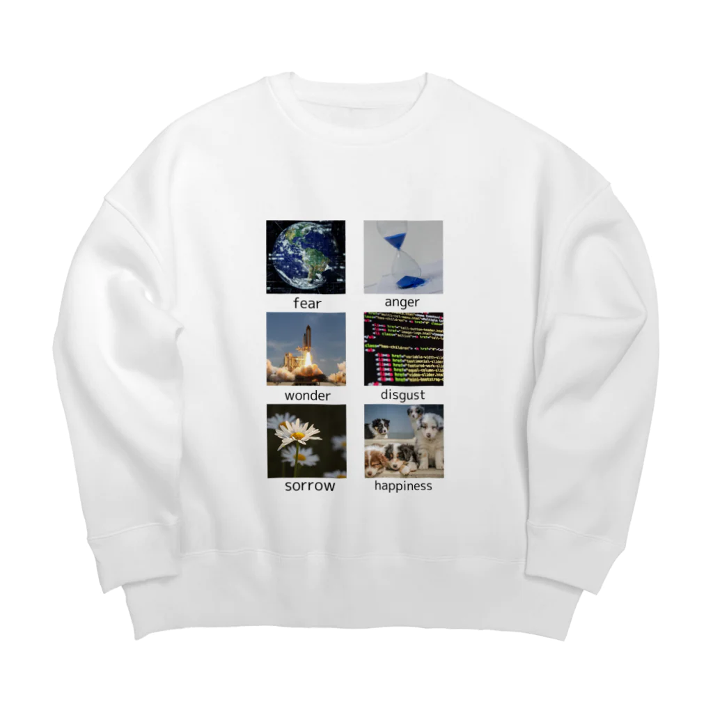 ちはるの感情 Big Crew Neck Sweatshirt