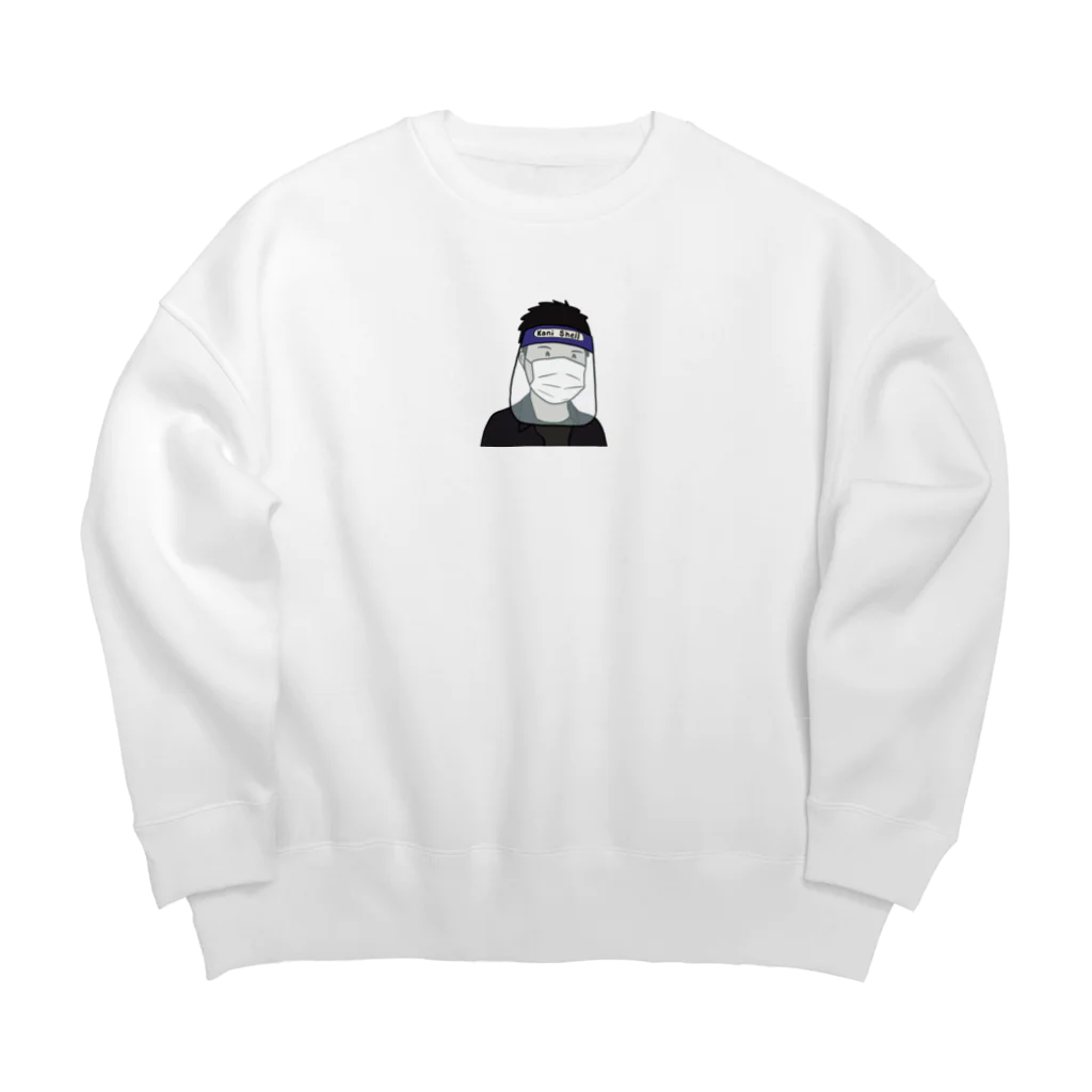 さかさまショップのもひもひくん Big Crew Neck Sweatshirt