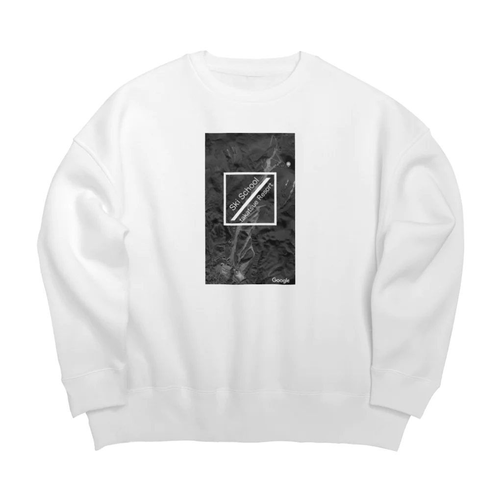 Takatsue_ski_schoolのたかつえSS 航空写真シリーズ Big Crew Neck Sweatshirt