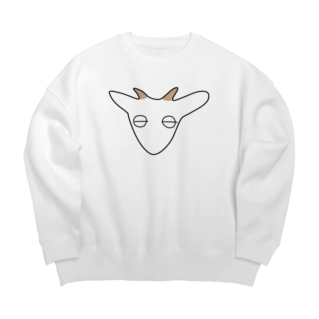 みち制作所のやぎのおとうふ 文字なし Big Crew Neck Sweatshirt