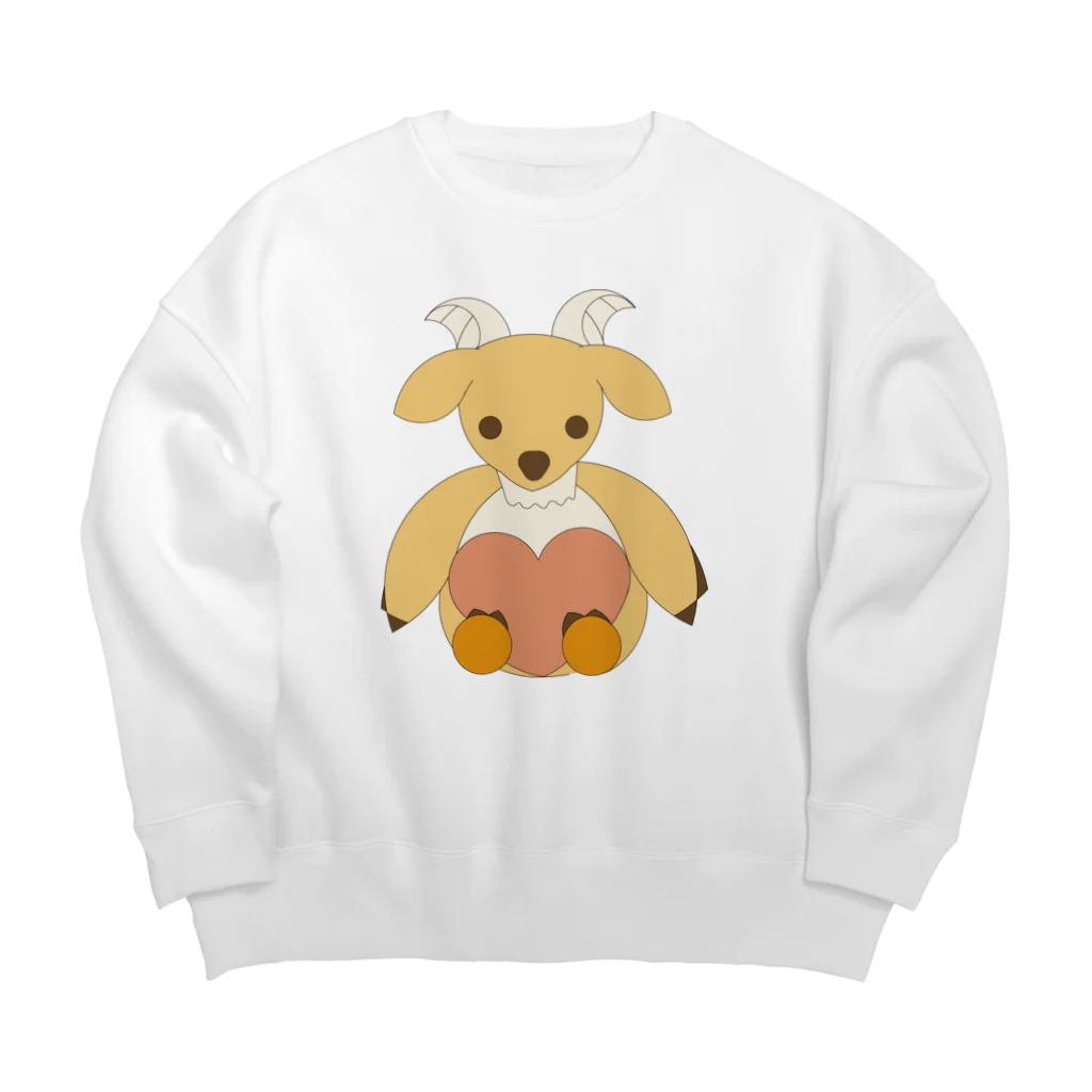 Ellen_Brandingのえほん大好きやぎのゆらりい Big Crew Neck Sweatshirt